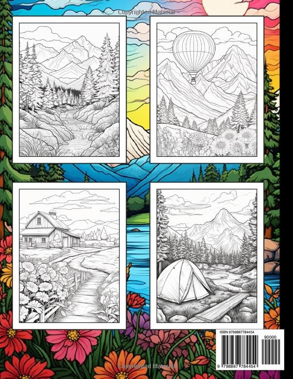 Landscape Coloring Book For Adults