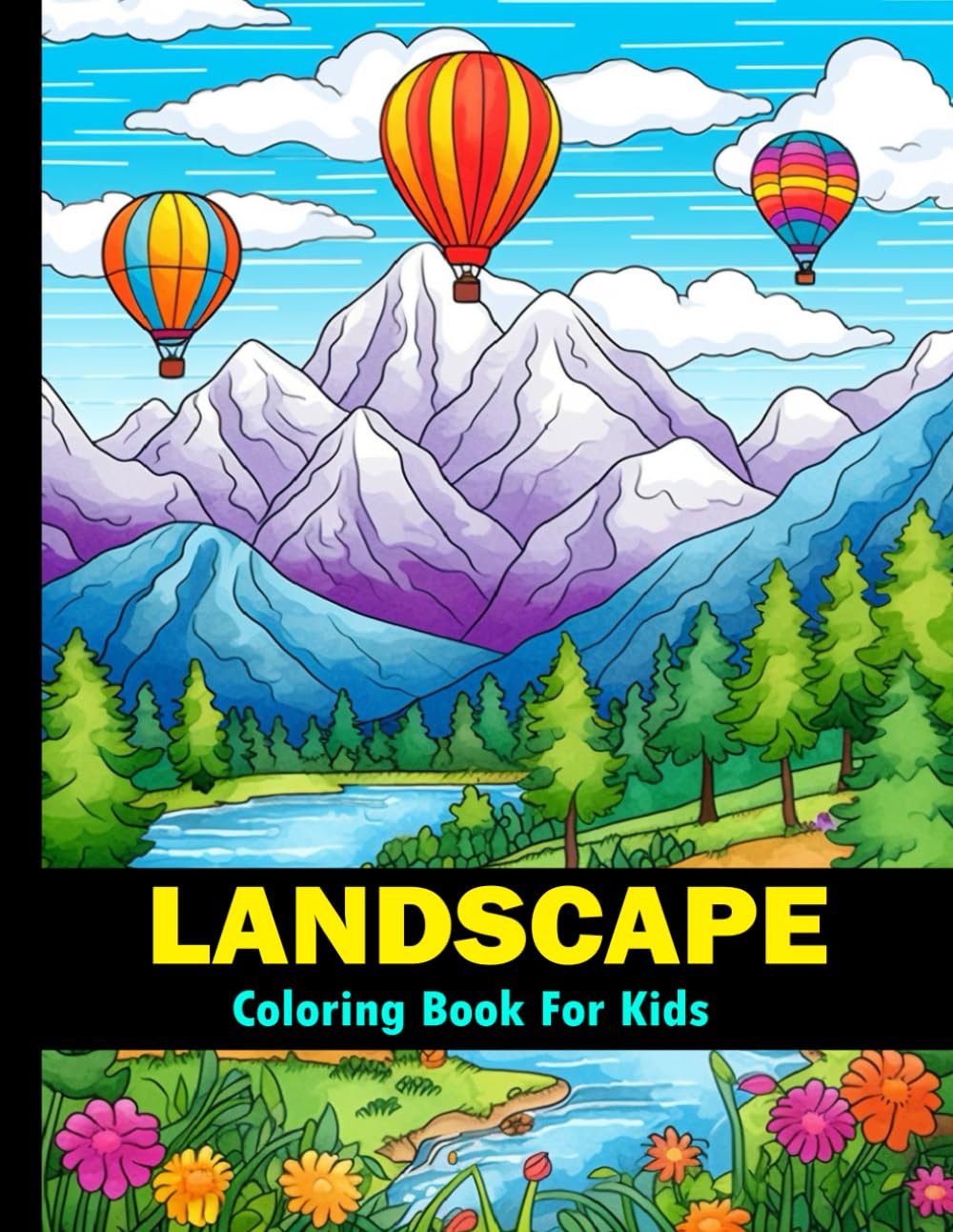 Landscapes Coloring Book For Kids