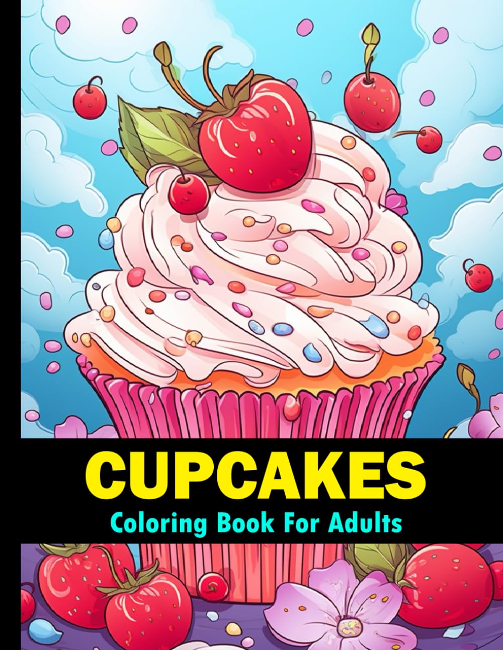 Cupcakes Coloring Book For adults