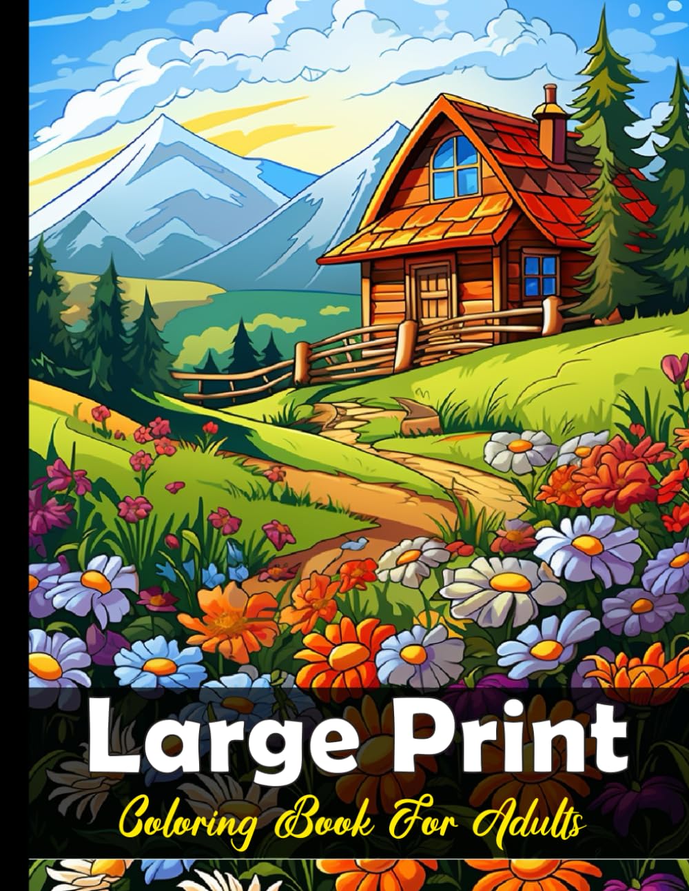 Large Print Coloring Book For Adults