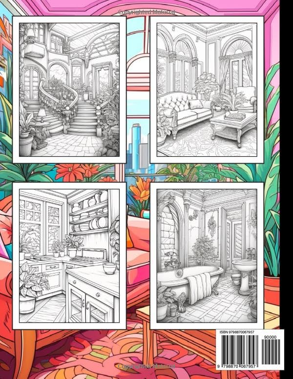 Home Interiors Coloring Book For Adults