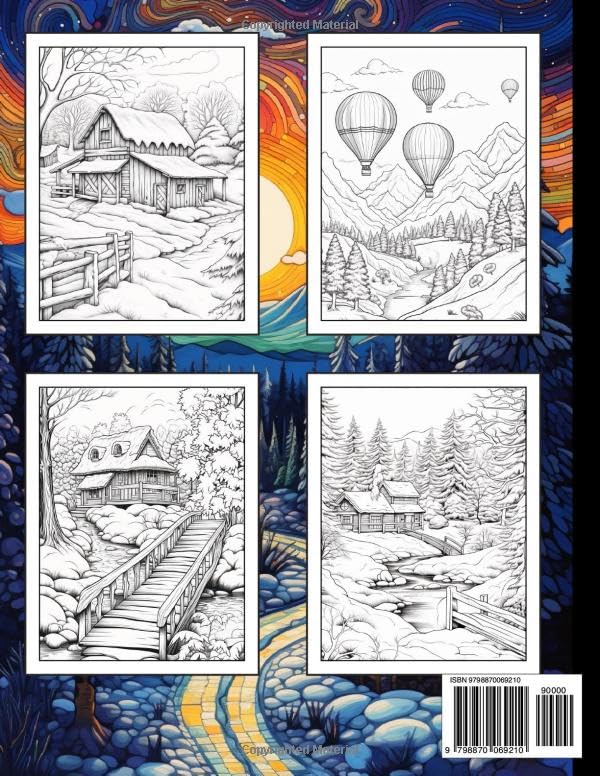 Winter Coloring Book For Adults