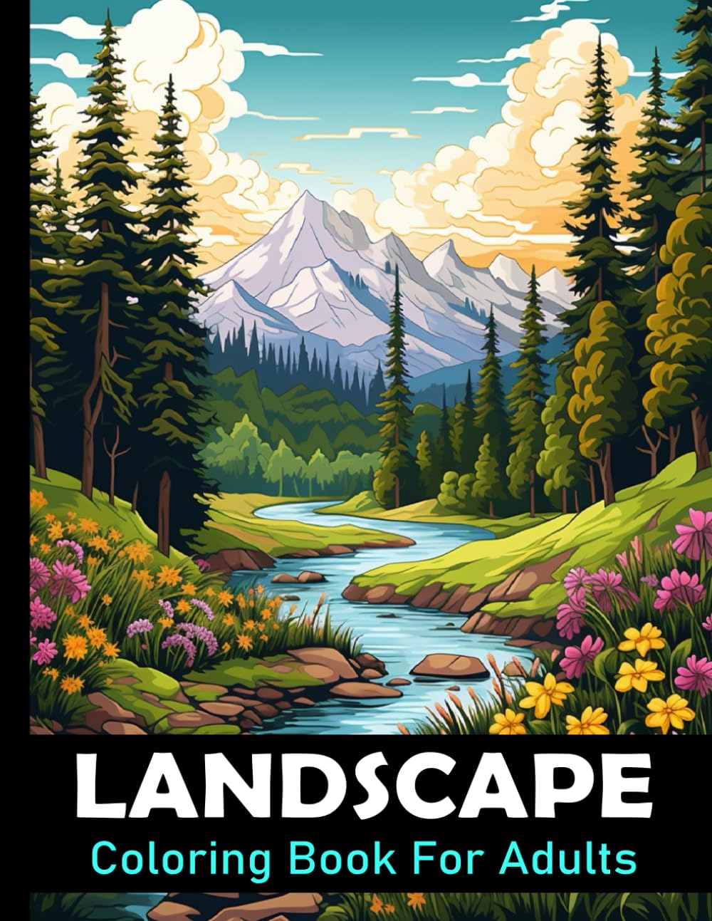 Landscape Coloring Book For Adults